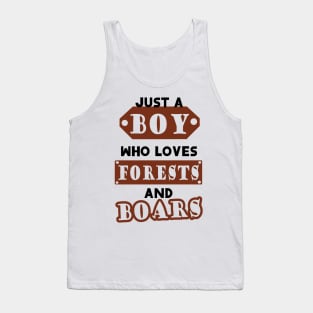 Young men wild boar forest wild boar gift Tank Top